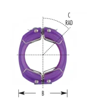 Obejma dzielona typu Wiggins W991-08DE Krontec Hydraflow